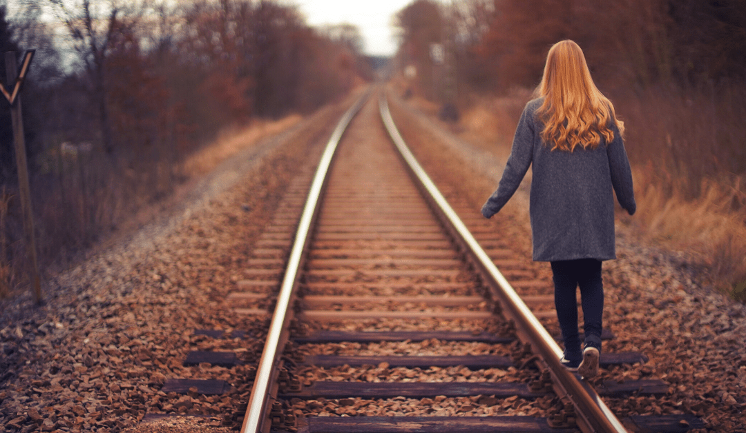 Girl on Train Tracks