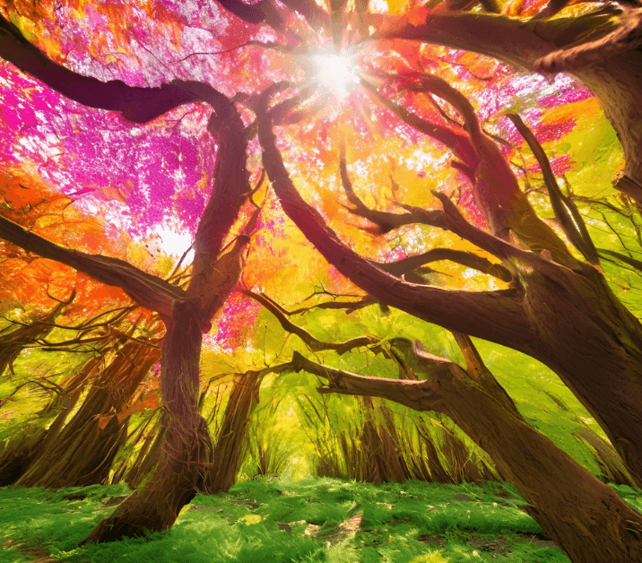 Beautiful colored trees