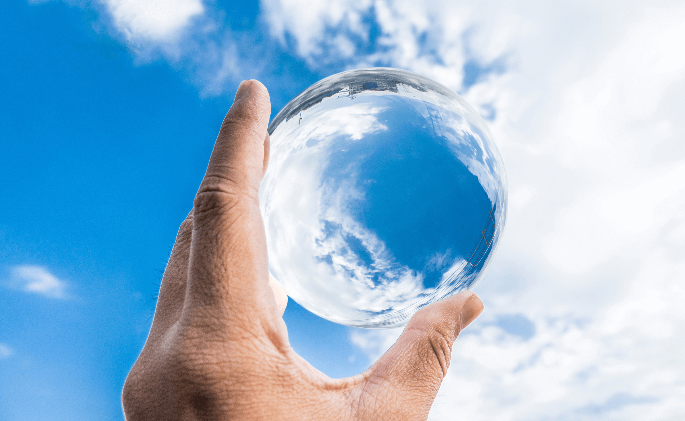 Reflections Sphere reflecting clouds in the sky